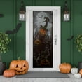 thumbnail image 4 of Northlight Jack O' Lantern in Graveyard Halloween Door Decoration - 70.75", 4 of 5