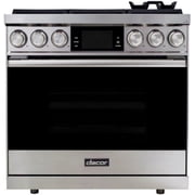 Dacor Dop36c86dl Contemporary 36" Wide 4.8 Cu. Ft. Slide In Dual Fuel Range - Silver