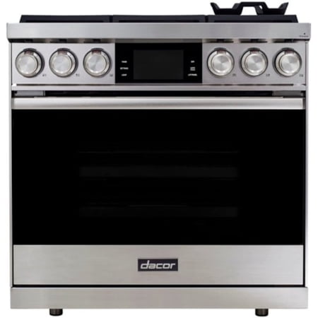 Dacor Dop36c86dl Contemporary 36" Wide 4.8 Cu. Ft. Slide In Dual Fuel Range - Silver