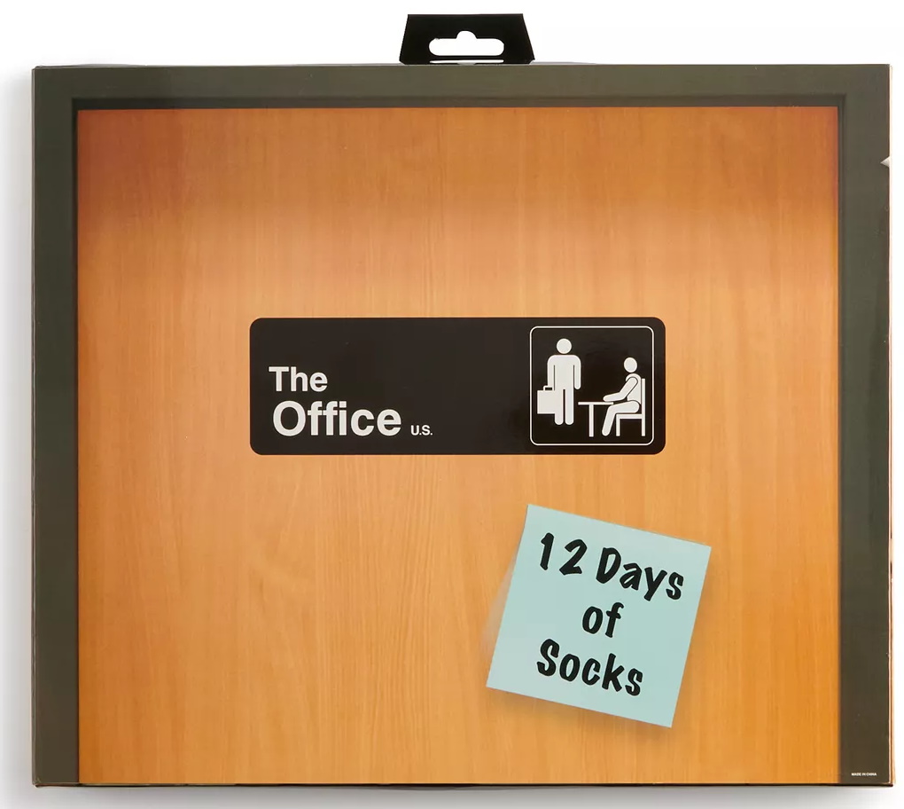 The Office 12 Days of Socks - Advent Gift Box with 12 Pairs of The Office Themed Socks