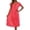 Red, variant on CAIVO Women's Nightdress Solid Color Ice Silk Short Sleeve Midi Length O-Neck Loose With Lace Nightgowns Sleep Dress Loungewear Cute Night Gowns