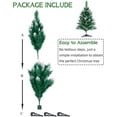 thumbnail image 4 of 2FT Artificial Christmas Tree Tabletop Christmas Tree with Plastic Stand Mini Xmas Pine Tree for Party Supplies Indoor Outdoor Holiday Home Decoration (Green), 4 of 14