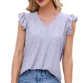 thumbnail image 1 of Blusa suelta OAVQHLG3B Store manga corta cuello V mujer, 1 of 5