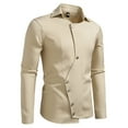 thumbnail image 5 of NAFUU Mens Dress Shirts Fashion Asymmetric Placket Shirt Unique Men's Slim Fit Long Sleeve Gothic Button Up Shirts Party Tops Handsome Shirt Top, 5 of 9