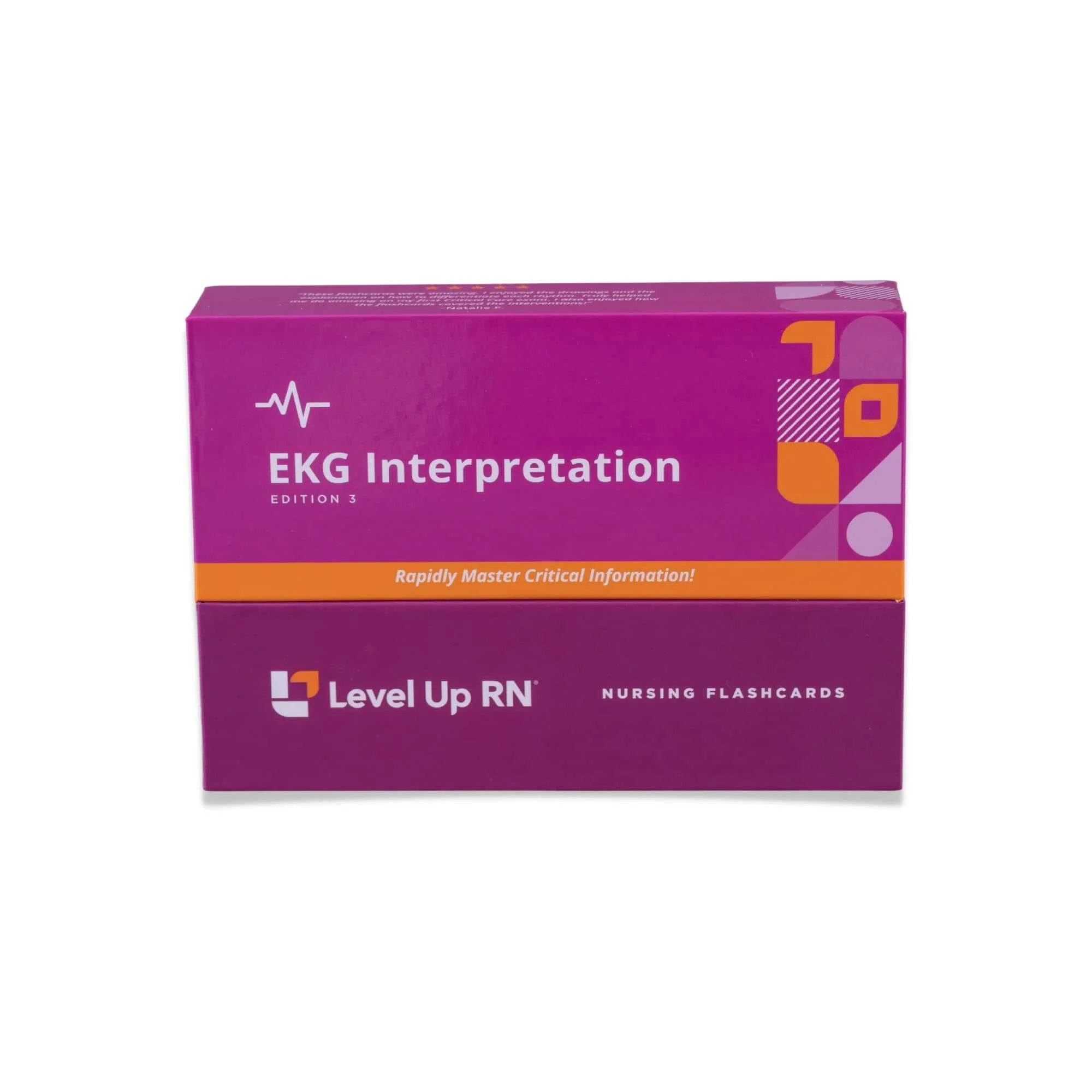 Level UP RN EKG Interpretation Flash Cards – for Nursing/EMT/Paramedic School (45 Cards)