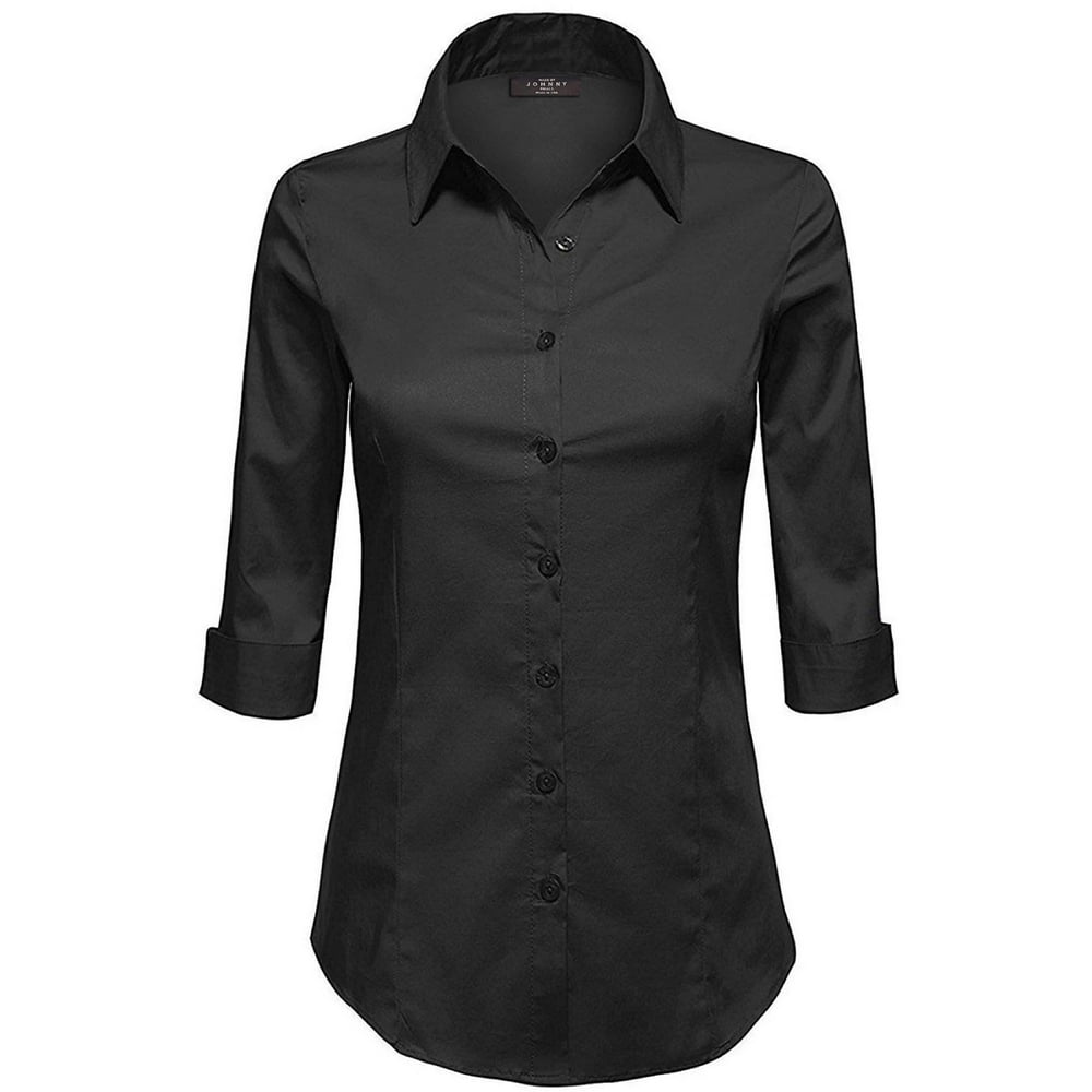 black button up shirts womens