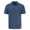 thumbnail image 2 of Men's Cutter & Buck Navy Buffalo Bills Forge Eco Fine Line Stripe Polo, 2 of 3
