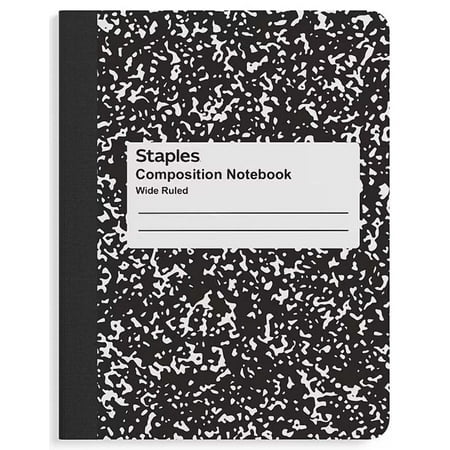 Case of 48 Staples Composition Notebook  7.5  x 9.75   Wide Ruled  100 Sheets