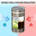 thumbnail image 2 of 20oz Coffee Tumblers Brown and White Checkerboard Checkered Pattern Stainless Steel Vacuum Insulated Travel Tumbler Coffee Cups Mug with Lid and Straw with Cleaning Brush for Cold & Hot Drinks, 2 of 5