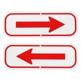 thumbnail image 1 of Uxcell 2-Pack Señales de Flecha Rojas, 9.84 x 3.54 Señal de Flecha Reflectante de Una Sola Dirección para Decoraciones de Jardín al Aire Libre, Señal de Calle [Blanco/Rojo], 1 of 7
