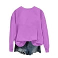 thumbnail image 5 of Coorders Women's Fleece Crewneck Pullover Sweaters Top, Long Sleeve Oversized Casual Pullover Tops ,Women's Plus Pink,Size S, 5 of 7