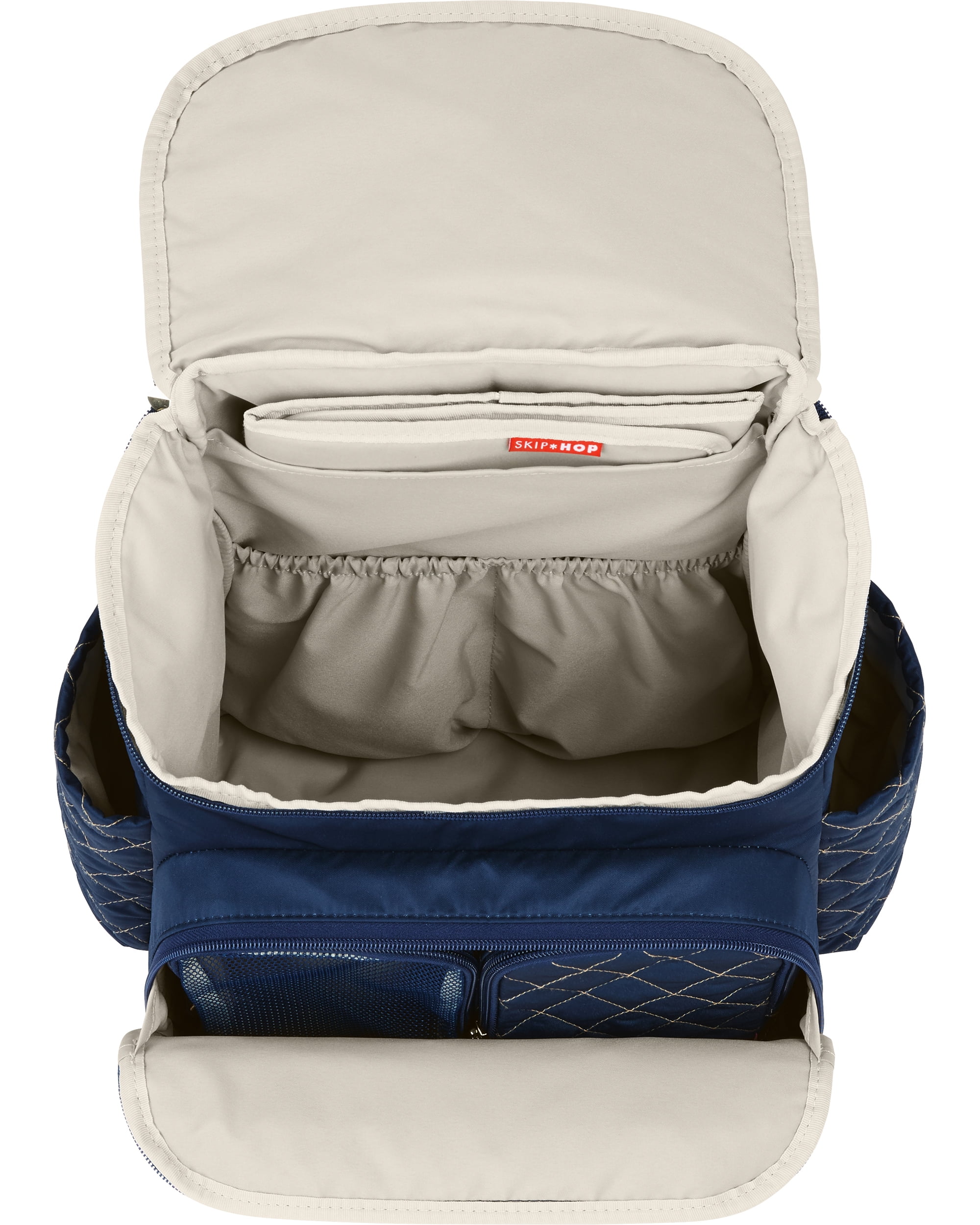 Skip Hop Diaper Bag Backpack Forma for All Ages, Multi-Function Baby Travel Bag with Changing Pad & Stroller Attachment, Navy