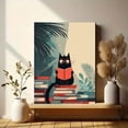 thumbnail image 6 of Qisvanset Black Cat Reading Book Canvas Print 15.75x11.81 Inches, 6 of 8