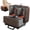 Brown, variant on 2 in 1 Foot Massager Machine & Ottoman Rest, Shiatsu Foot Calf Massager with Heat, App Control