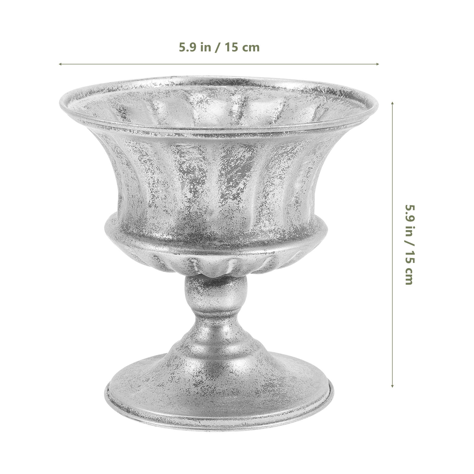 unbranded  Vintage Flowerpot Gardening Urn Planter Vases Decor House Plants Silver