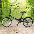 thumbnail image 3 of Goplus 20'' Lightweight Adult Folding Bicycle Bike w/ 7-Speed Drivetrain Dual V-Brakes, 3 of 10