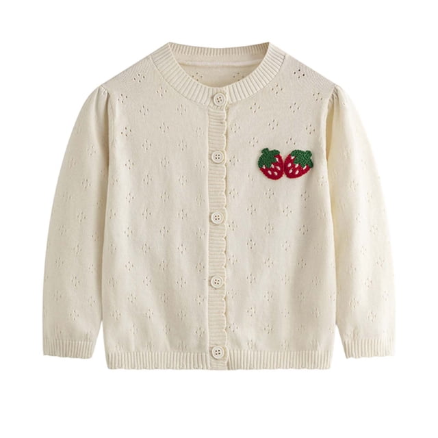 SGFCWSX Kid Girls Sweaters Open Front Soild Color Featherweight Girls Outfits Beige