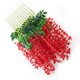 thumbnail image 2 of Simulated 6 Leaves Wisteria Decoration Silk Flower Artificial Faux Indoor Vine Wisteria Ornament for Home Red, 2 of 5