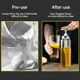 thumbnail image 5 of ABPETE 300ml Olive Oil Pump Dispenser Glass Bottle Sauce Bottles for Honey Ketchup Salad Dressing Hot Sauces, White, 5 of 11