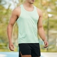 thumbnail image 2 of Men's Tank Tops Qiggri Man Solid-Color Casual Mesh Sports Loose I-Shaped Round-Neck Tank Top Mens Workout Tank Tops, 2 of 6
