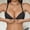 Black Lace Balconette Push Up Bra, variant on Push Up Bra for Women Seamless Soft Padded Balconette 1/2 Cups Halter Breathable Everyday Bra ,XS-5XL