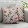 thumbnail image 3 of COMIO Watercolor Flower Pillow Cover Floral Abstract Pink Grey Blossom Spring Rose Pillow Cover Throw Pillow Case Cushion Cover Pillowcase for Sofa Home Bed Decorative, 3 of 5