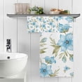 thumbnail image 5 of Hand Drawn Blue Flowers Cotton Towel Set 2 Piece, 1 Bath Towels 1 Washcloth, Soft Fast Dry Super Absorbent Face Hand Towel for Bathroom Hotel Gym Spa and Beach, 5 of 7