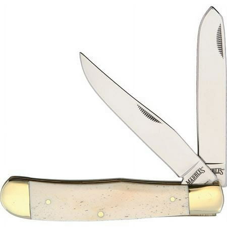 Marbles PK108WH Trapper White Smooth Bone Folding Knife