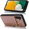 thumbnail image 4 of Samsung Galaxy A13 5G Phone Case for Women with Card Holder,Samsung A13 Case Wallet Crossbody Lanyard with Strap,Credit Card Slots Kickstand Case with Ring Holder,Rosegold, 4 of 8