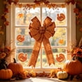 thumbnail image 6 of 2026 Halloween Indoor Decorations Thanksgiving Decorations Home Decor Faux Ribbon Ornaments Season Pumpkin Wreath Bow, 6 of 6