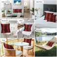 thumbnail image 6 of Outdoor Waterproof Pillow Covers Burgundy Red Gradient Water Ripples Decorative Throw Pillow Protectors for Patio Sofa Garden Couch,26x26in 2 Pack, 6 of 9
