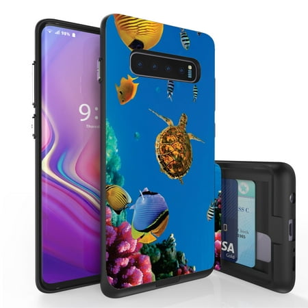Galaxy S10+ Case, Duo Shield Slim Wallet Case + Dual Layer Card Holder For Samsung Galaxy S10+ [NOT S10 OR S10e] (Released 2019) Turtle N