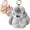 Light Gray, variant on Bunny Lulu Keychain with Tin Adorable Soft Bunny Pompom Charm for Girls & Women