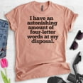 thumbnail image 2 of I Have An Astonishing Four-letter Words T-shirt, Unisex Women's Men's Shirt, Sarcastic Sassy Shirt, Heather Sunset, 3X-Large, 2 of 6