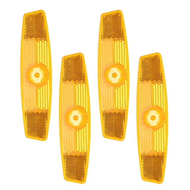 Reflectores de Rueda de Bicicleta, 4 Pcs Plástico Universal Seguridad Bicicleta Rueda Bisel Reflectante