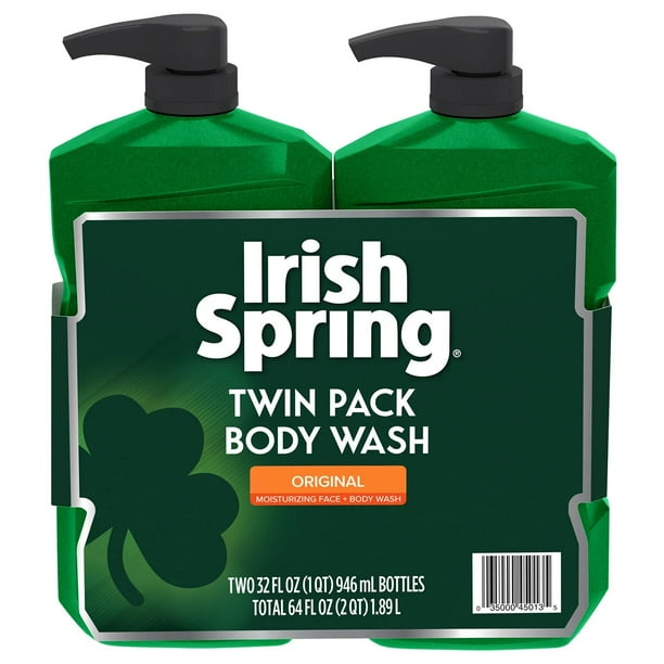 Irish Spring Body Wash With Pump, Original, 32 Ounce (2 Pack) Walmart