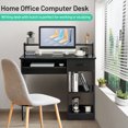 thumbnail image 3 of Costway Computer Desk w/Hutch & 2-Tier Open Storage Shelves for Home Office, 3 of 10