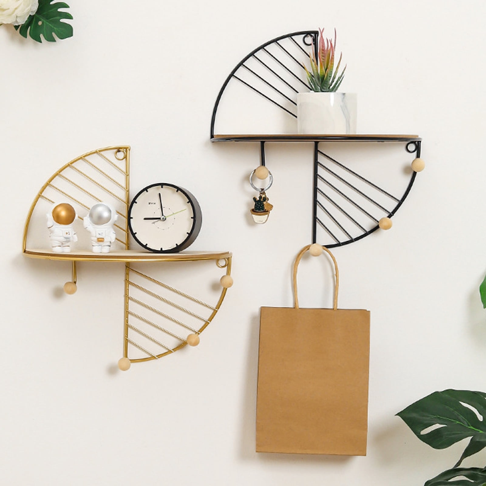Wall Decor Racks Decorative Wall-mounted Storage Rack - Durable Metal Display Shelf ...