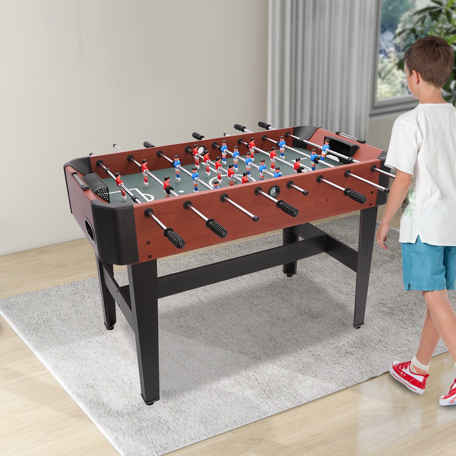 8 Rods Foosball Table for Adults, Modern Soccer Table Game Foosball Game Table for Home, Arcade Game Room 47 Inch Competition Sized