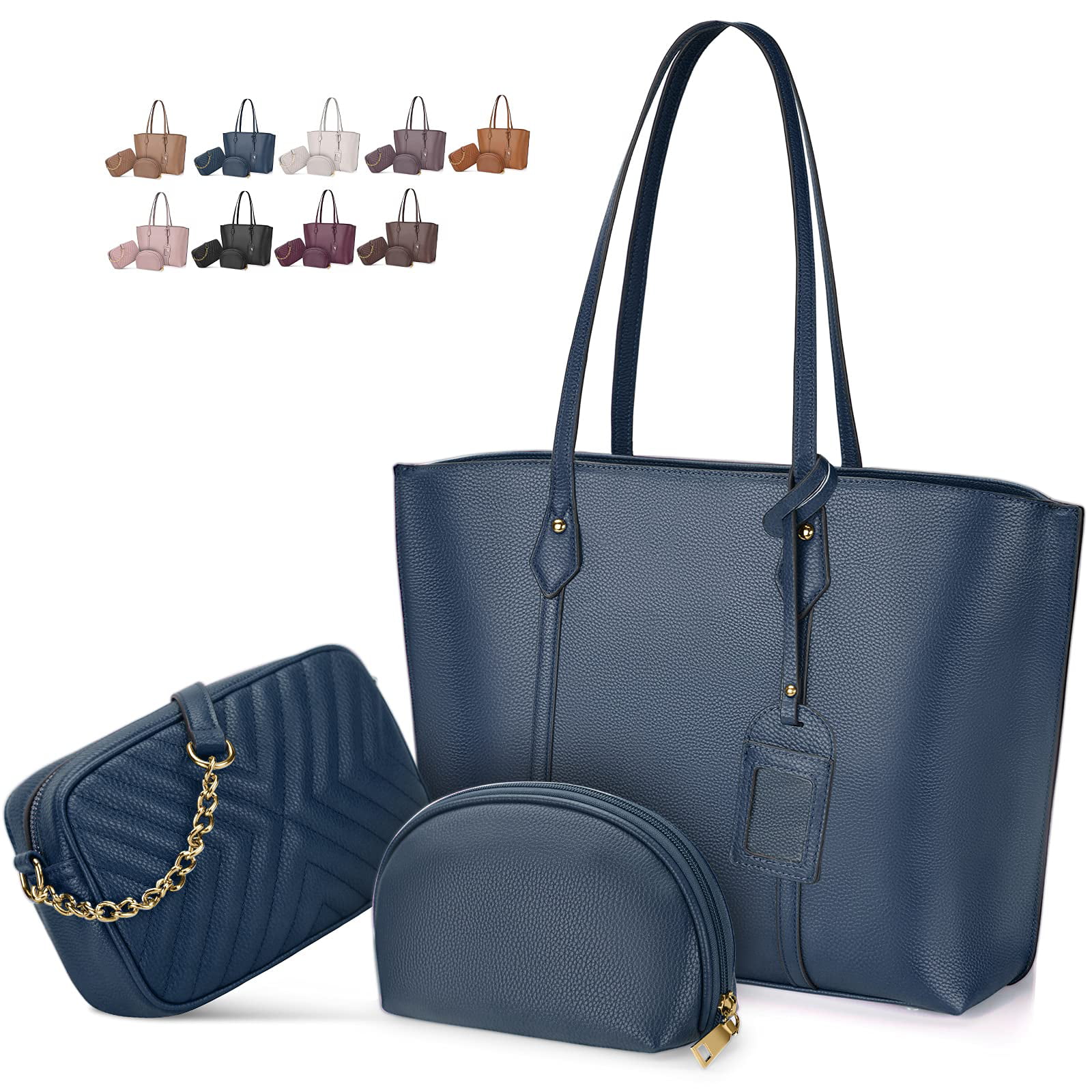 Women tote bags shoulder handbag top-handle Satchel handbags PU Leather 3pcs Purse Set