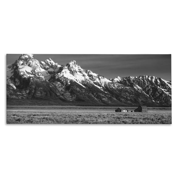 Stupell Industries Farmhouse Rural Cabin & Mountains Canvas Art, 40 x 17, by Steve Toole