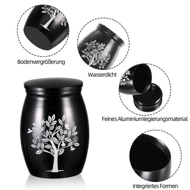 Greeniant Urna pequeña para cenizas, hermoso árbol de la vida, recuerdo conmemorativo, colgante de urna para cenizas, regalo Adorable Memoriales de mascotas
