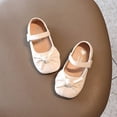 thumbnail image 4 of Toddler Little Kid Girls Dress Shoes, Girl Mary Jane Flats Party School Wedding Ballerina Shoes with Bowknot, 4 of 7