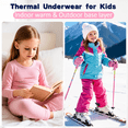 thumbnail image 4 of Zando 2 Pack Toddler Thermal Set for Girls Boys Soft Toddler Thermal Underwear Winter Toddler Long Johns Warm Baby Girl Leggings & Shirts Purple & Pink 90, 4 of 6