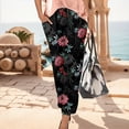 thumbnail image 3 of WILLBEST Pantalones Casuales de Mujer Estilo Bohemio, Pantalones Holgados de Verano con Bolsillos para Mayor Comodidad y Versatilidad En el Día a Día. Extra Grande, 3 of 4