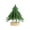 C, variant on Noothes Christmas Tree Ornaments with Round Wooden Base, Natural Wood Decor and Plush Cedar Trees for Festive Home Accents