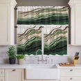 thumbnail image 2 of Abstract Wave Texture Curtain Valances Set Retro Watercolor Bump Kitchen Curtains 36&nbsp;inch Length Rod Pocket Valance and Tiers 3 Piece Set Small Bedroom Bathroom Laundry Decor, 2 of 9