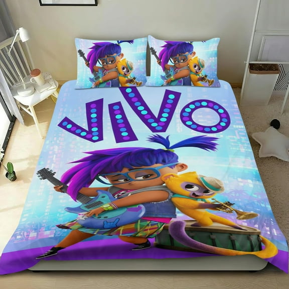 Vivo Monkey-themed Bed Sheet Set Three Piece Set Comfortable And Skin Friendly Unique Design Home Decor Gifts For Family Friends fans36x75Inches（90cm*190cm）