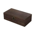 thumbnail image 1 of Wooden Storage Box Souvenir Box with Hinge Lid Container Decorative Keepsake Box Style C, 1 of 9