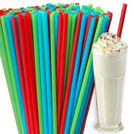 straws milkshake drinking multicolored disposable smoothie beverage standard jumbo walmart